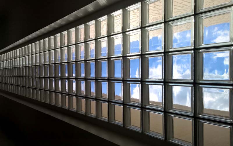 panneau brique de verre