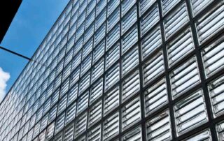 panneau en briques de verre sur mesure