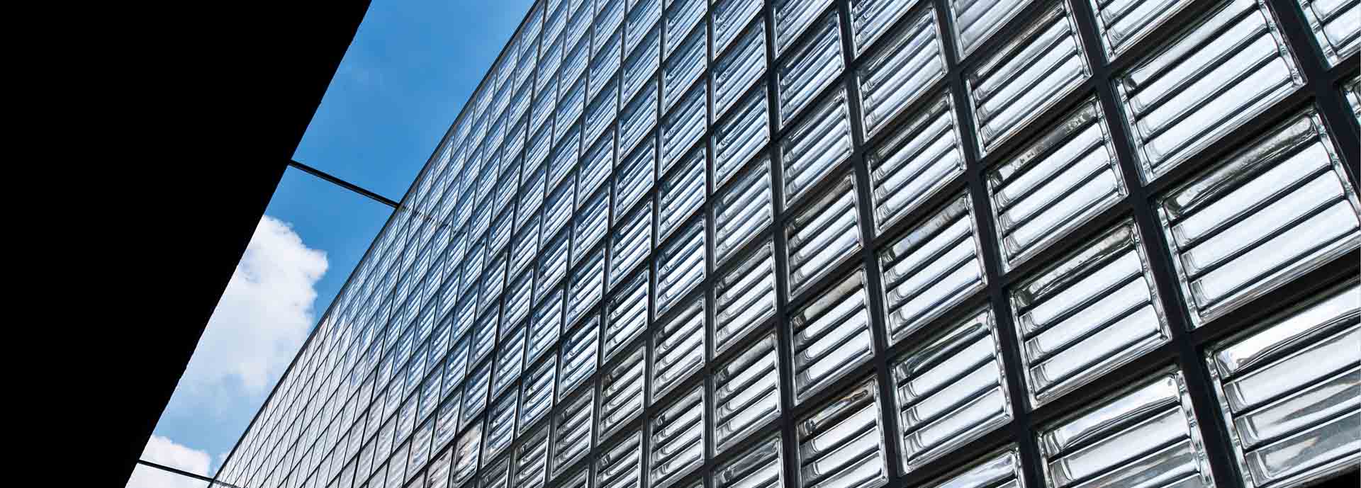 panneau en briques de verre sur mesure