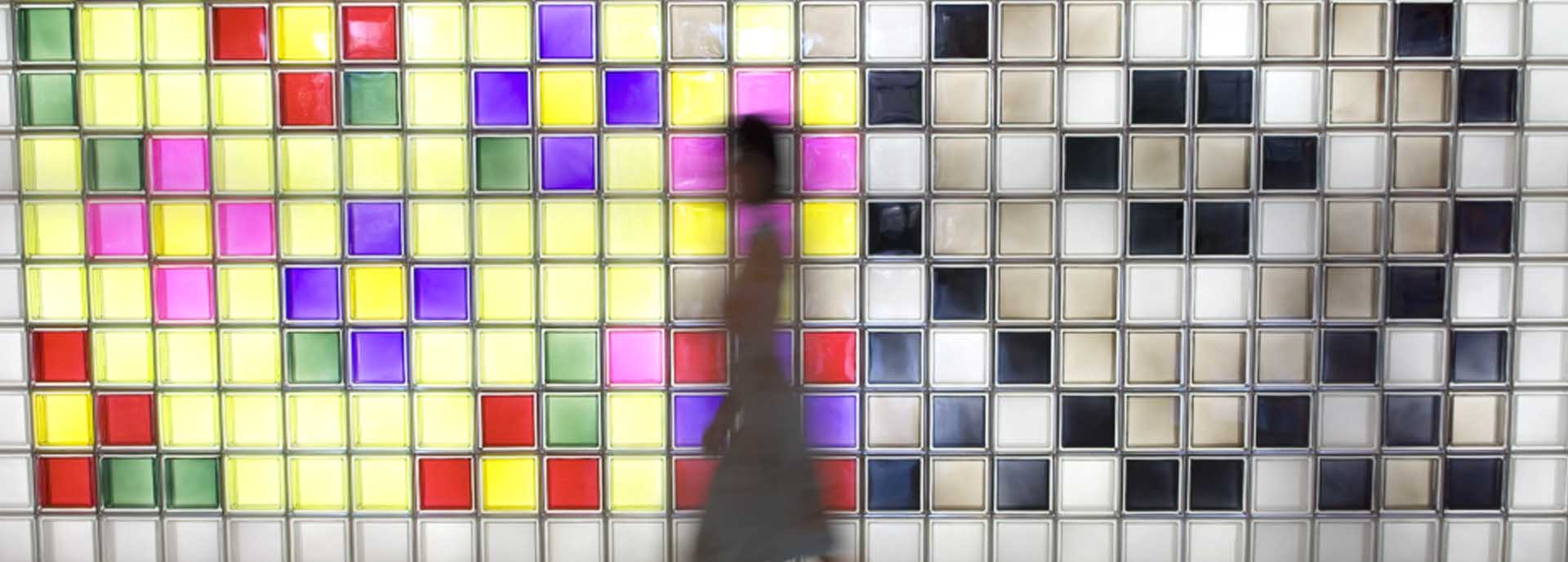 cloison intérieure en brique de verre