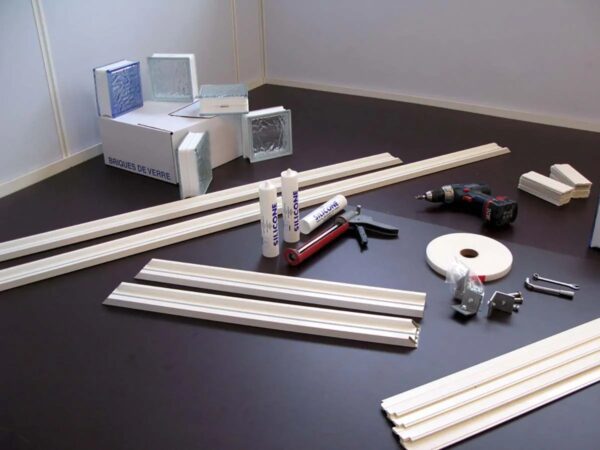 kit briques de verre briques de verre et accessoires de montage