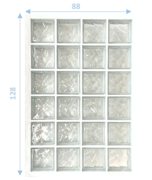 Panneau préfabriqué 24 briques de verre