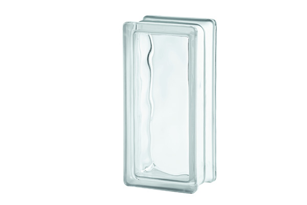 brique de verre rectangulaire transparente