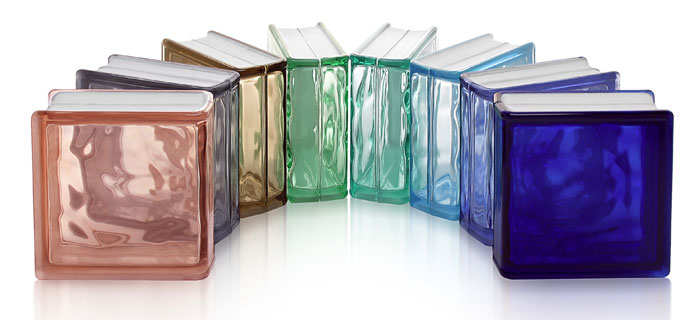 briques de verre couleur briques de verre de couleur translucides et de dimension 19x19x8cm