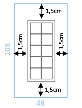 Panneau préfabriqué 2x5 briques de verre