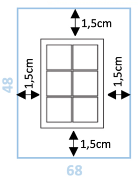 Panneau préfabriqué 2x3 briques de verre