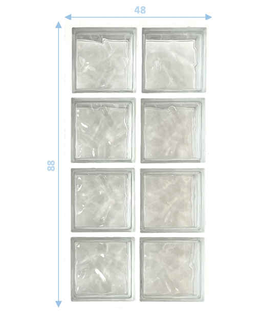 Panneau préfabriqué 8 briques de verre