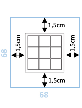 Panneau préfabriqué 3x3 briques de verre