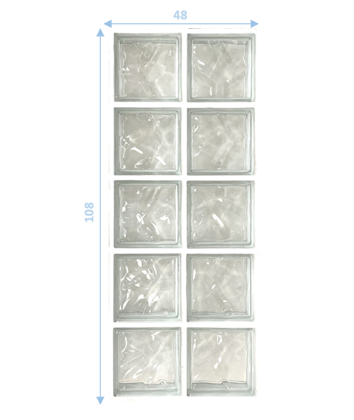 Panneau préfabriqué 10 briques de verre