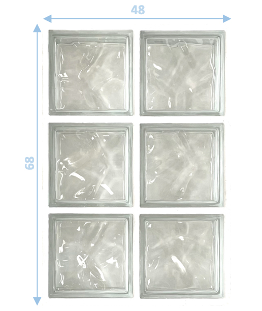 Panneau préfabriqué 6 briques de verre