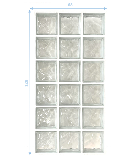 Panneau préfabriqué 18 briques de verre