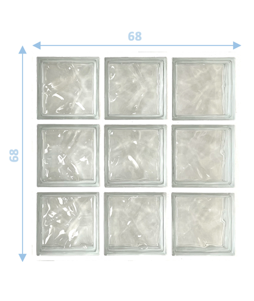 Panneau préfabriqué 9 briques de verre