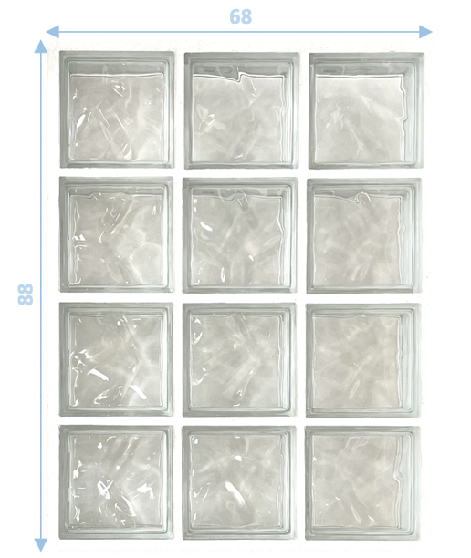 Panneau préfabriqué 12 briques de verre