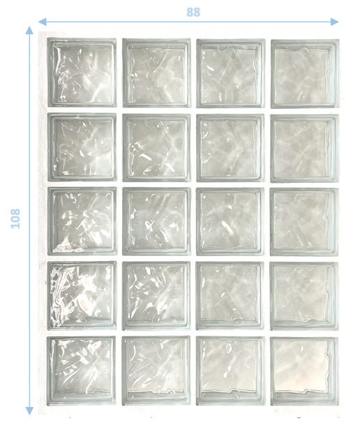 panneau préfabriqué 20 briques de verre